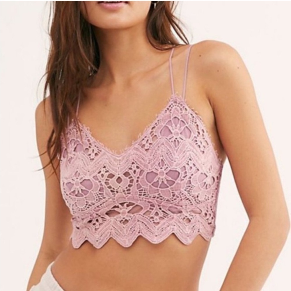 Free People FP One Ilektra Bralette Soft Violet, Size XS
